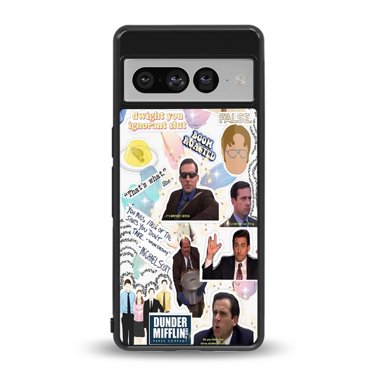 Office Mix back phone cover | glass case for google pixel 7 pro