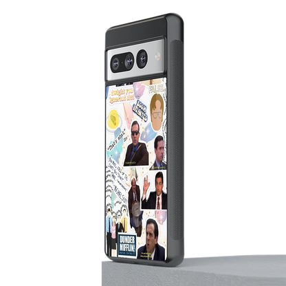 Office Mix stylish phone case for google pixel 7 pro | glossy glass and slim fit