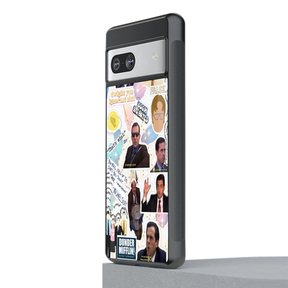 Office Mix stylish phone case for google pixel 7 | glossy glass and slim fit