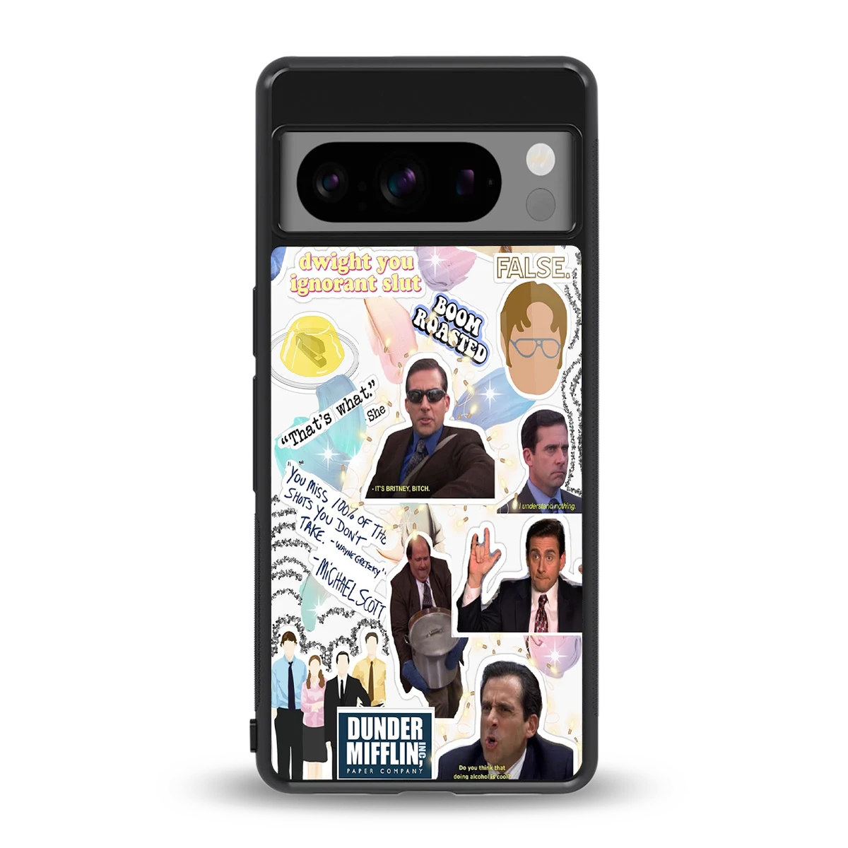 Office Mix back phone cover | glass case for google pixel 8 pro