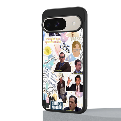 Office Mix google pixel 9 mobile cover | shockproof glass phone case