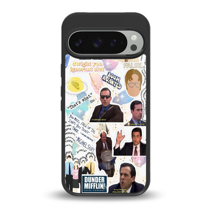 Office Mix back phone cover | glass case for google pixel 9 pro