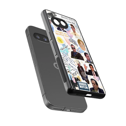 Office Mix sleek google pixel 10a cover with tempered glass back and TPU edges