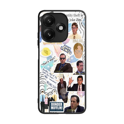 Office Mix back phone cover | glass case for redmi 12 5g