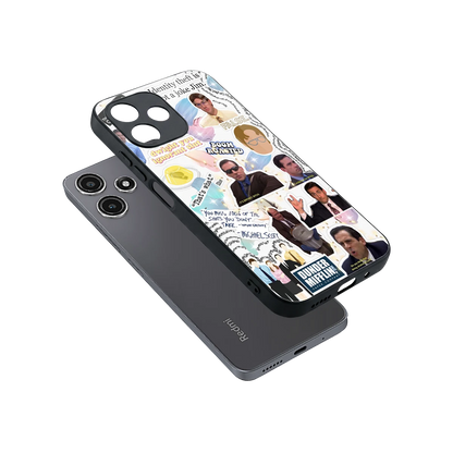 Office Mix sleek redmi 12 5g cover with tempered glass back and TPU edges