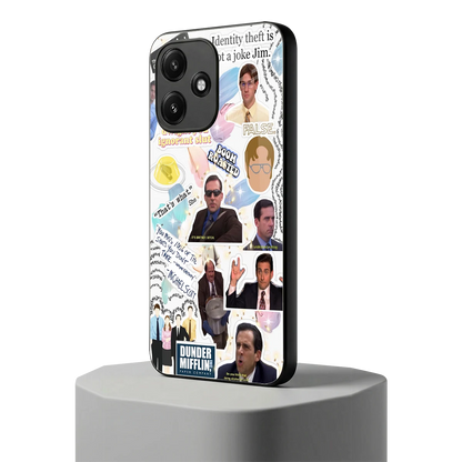 Office Mix redmi 12 5g mobile cover | shockproof glass phone case