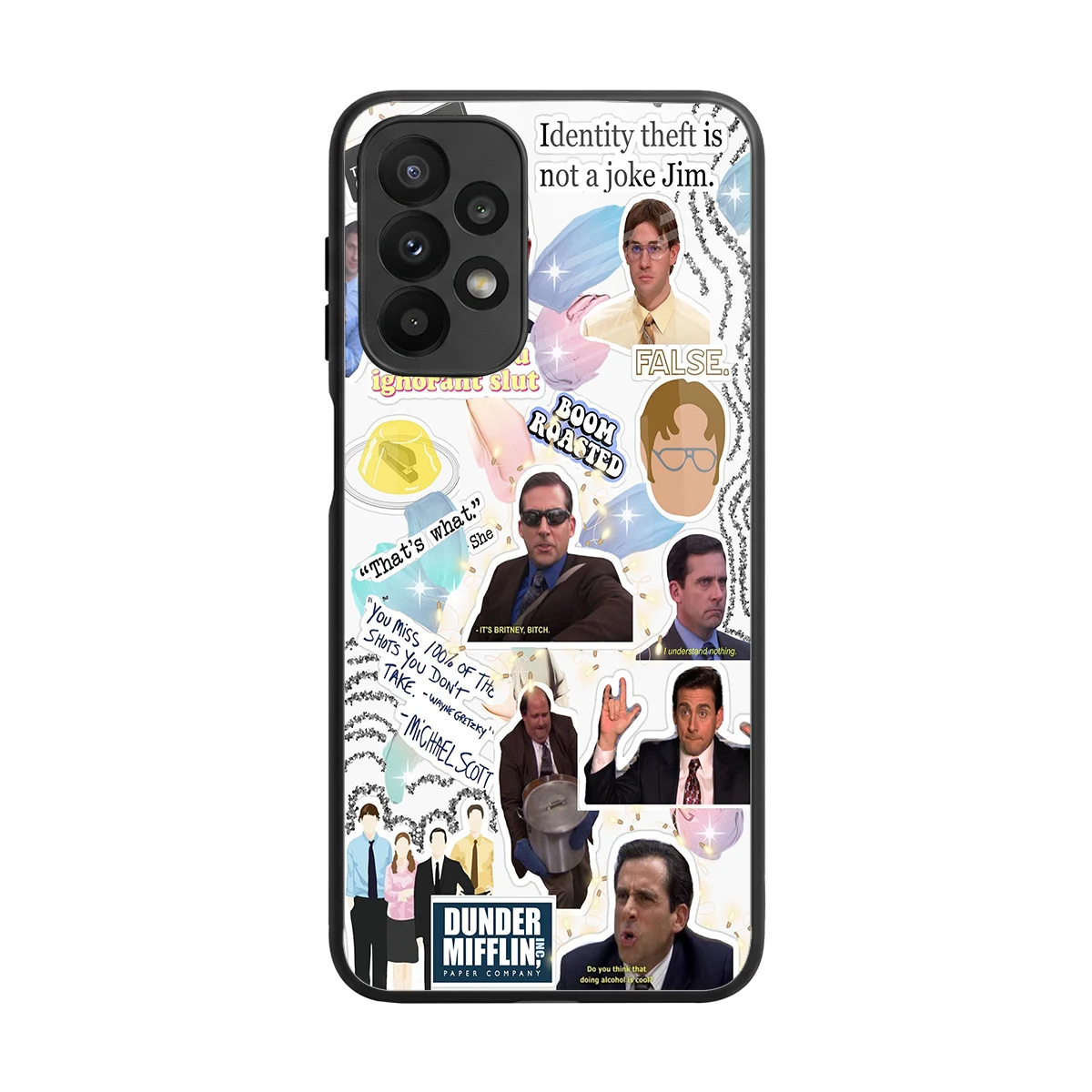 Office Mix back phone cover | glass case for samsung galaxy a23