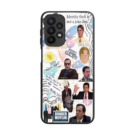 Office Mix back phone cover | glass case for samsung galaxy a23