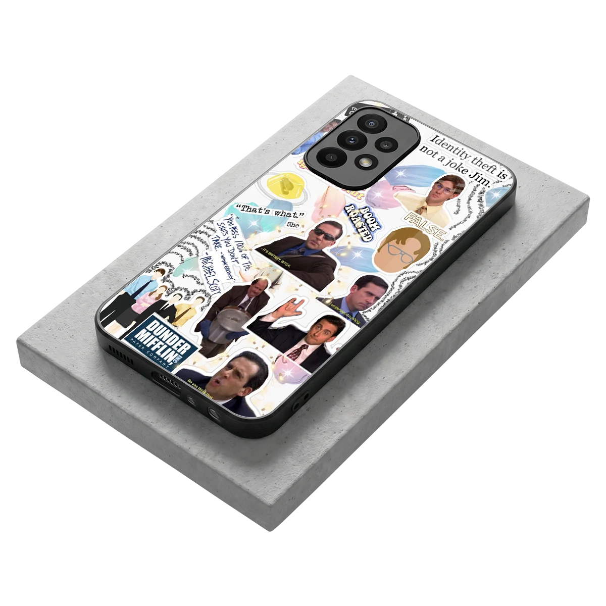 Office Mix stylish phone case for samsung galaxy a23 | glossy glass and slim fit