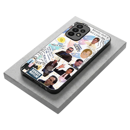 Office Mix stylish phone case for samsung galaxy a23 | glossy glass and slim fit
