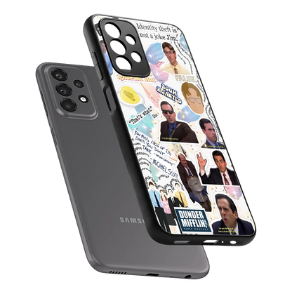 Office Mix sleek samsung galaxy a23 cover with tempered glass back and TPU edges
