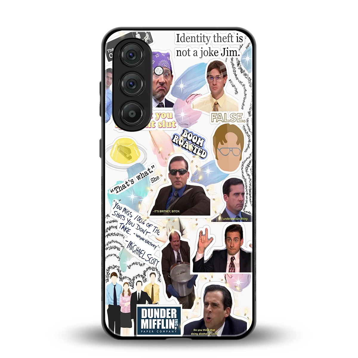 Office Mix back phone cover | glass case for samsung galaxy a55 5g