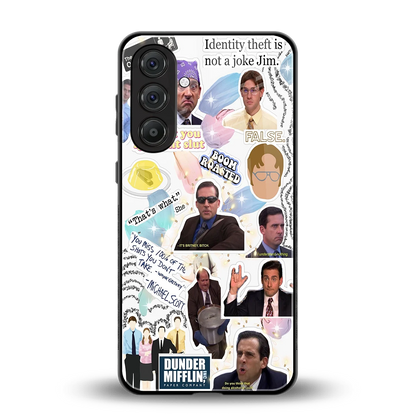 Office Mix back phone cover | glass case for samsung galaxy a55 5g