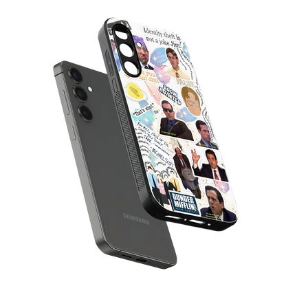 Office Mix sleek samsung galaxy a55 5g cover with tempered glass back and TPU edges