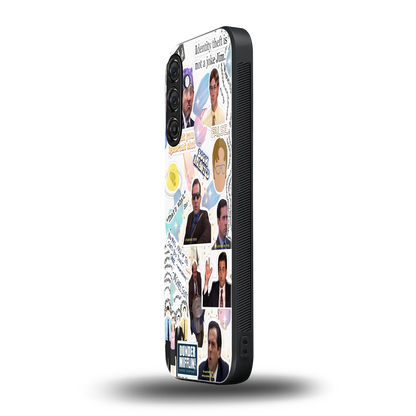 Office Mix samsung galaxy a55 5g mobile cover | shockproof glass phone case