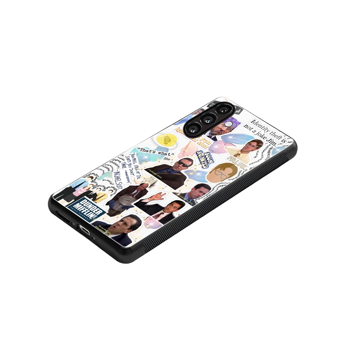 Office Mix stylish phone case for samsung galaxy a55 5g | glossy glass and slim fit