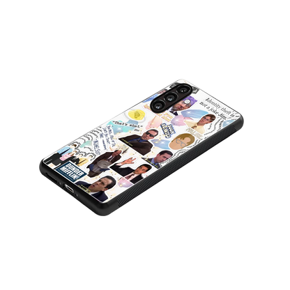 Office Mix stylish phone case for samsung galaxy a55 5g | glossy glass and slim fit