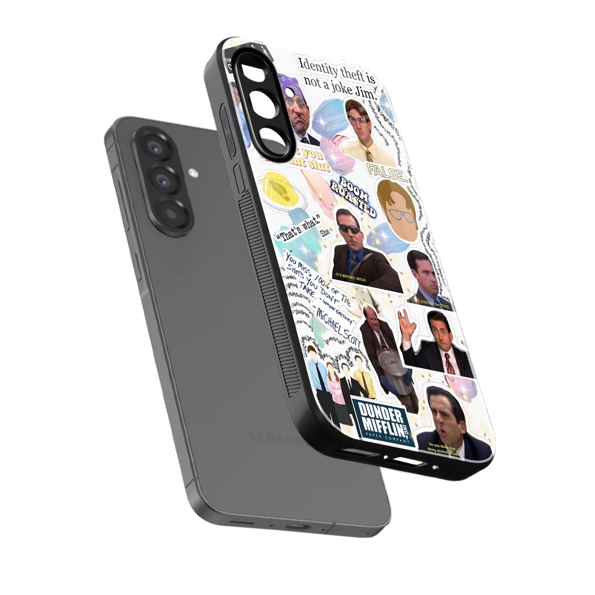 Office Mix sleek samsung galaxy a17 5g cover with tempered glass back and TPU edges