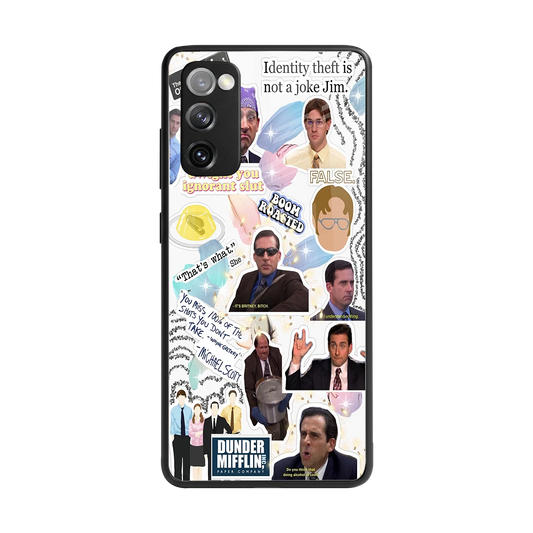 Office Mix back phone cover | glass case for samsung galaxy s20 fe