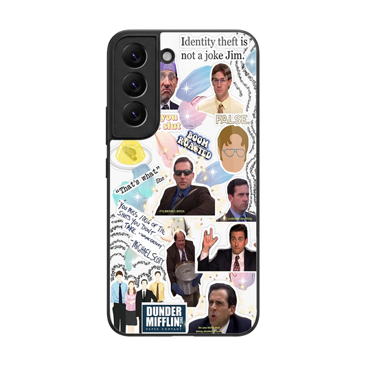 Office Mix back phone cover | glass case for samsung galaxy s22