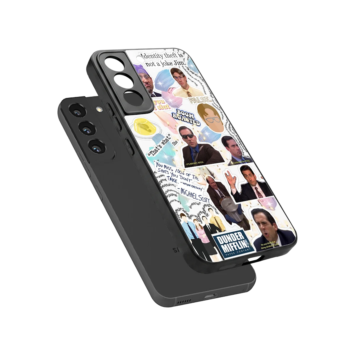 Office Mix sleek samsung galaxy s22 cover with tempered glass back and TPU edges
