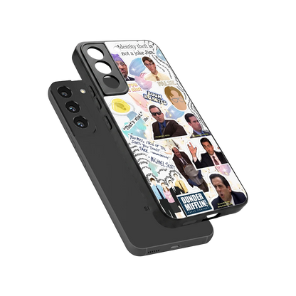 Office Mix sleek samsung galaxy s22 cover with tempered glass back and TPU edges