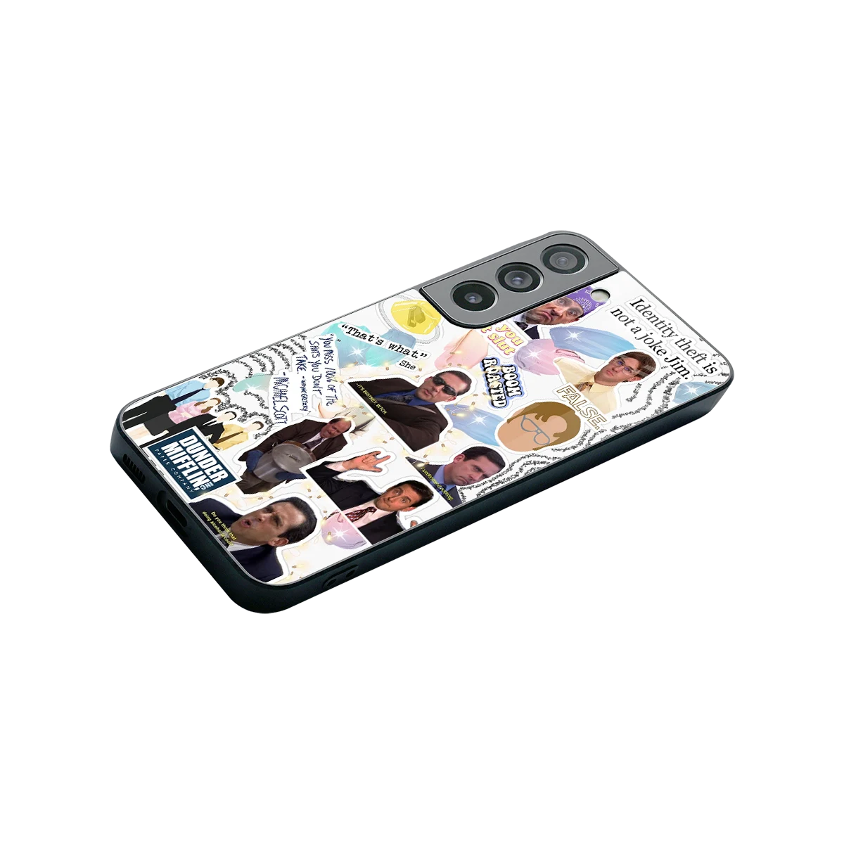 Office Mix stylish phone case for samsung galaxy s22 | glossy glass and slim fit