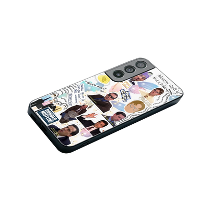 Office Mix stylish phone case for samsung galaxy s22 | glossy glass and slim fit