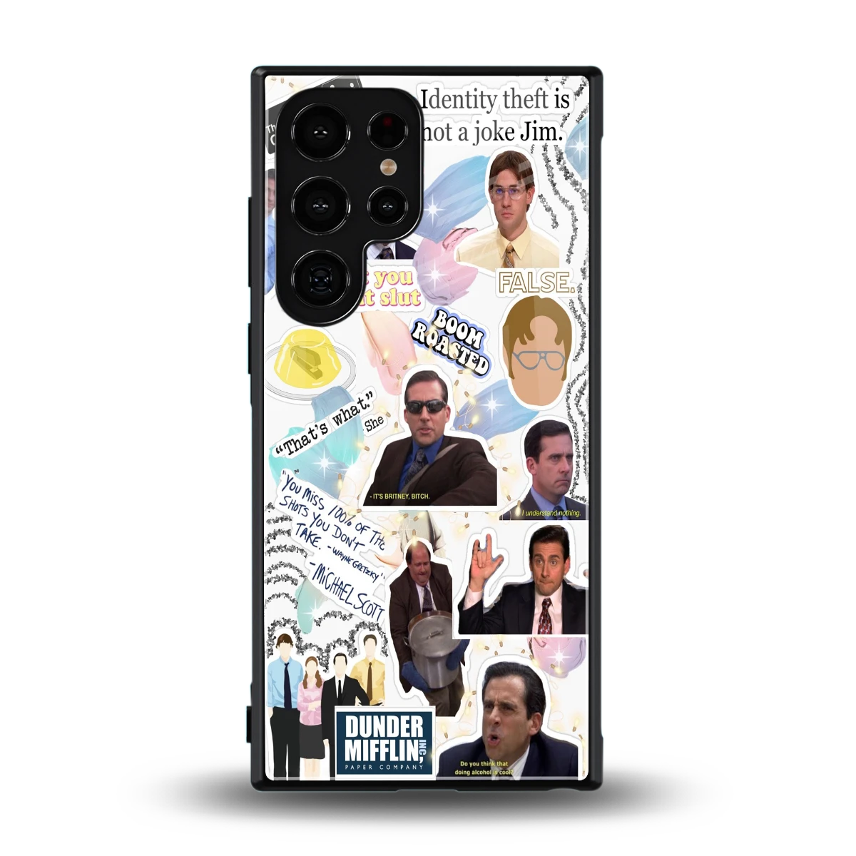 Office Mix back phone cover | glass case for samsung galaxy s23 ultra