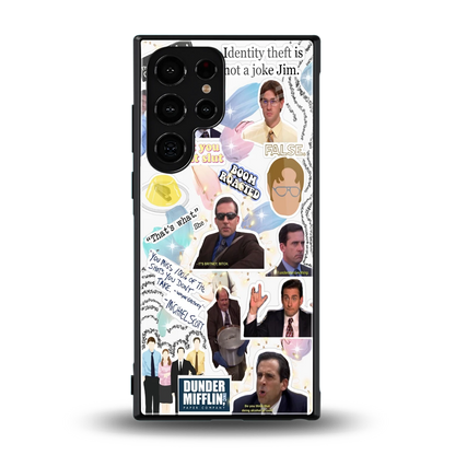 Office Mix back phone cover | glass case for samsung galaxy s23 ultra