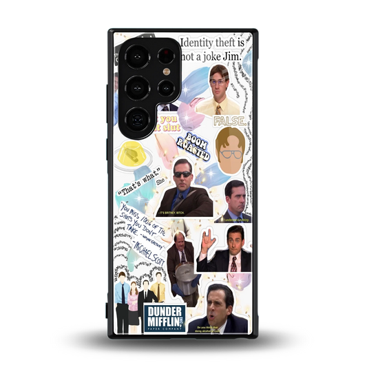 Office Mix back phone cover | glass case for samsung galaxy s23 ultra