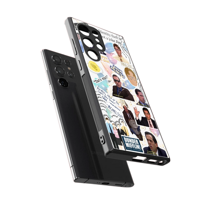 Office Mix sleek samsung galaxy s23 ultra cover with tempered glass back and TPU edges