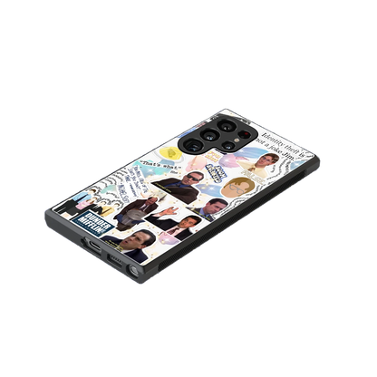 Office Mix stylish phone case for samsung galaxy s23 ultra | glossy glass and slim fit