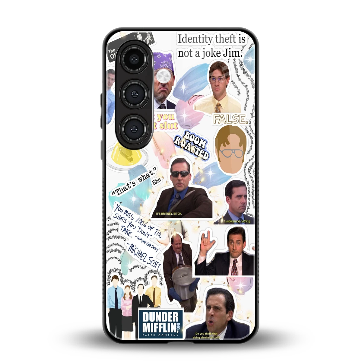 Office Mix back phone cover | glass case for samsung galaxy s25 plus