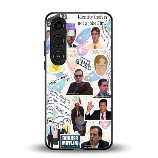 Office Mix back phone cover | glass case for samsung galaxy s24 fe