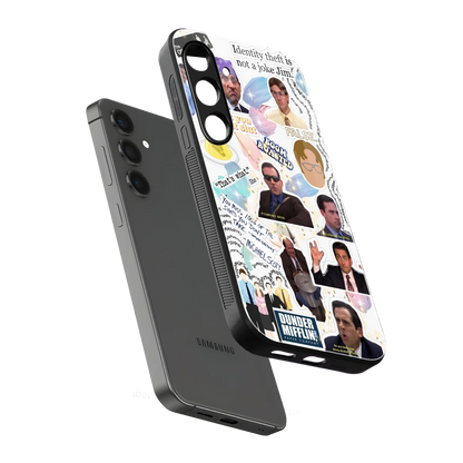 Office Mix sleek samsung galaxy s25 plus cover with tempered glass back and TPU edges