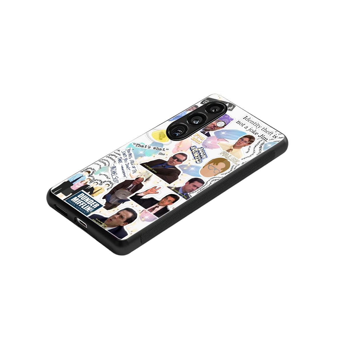 Office Mix stylish phone case for samsung galaxy s25 fe | glossy glass and slim fit