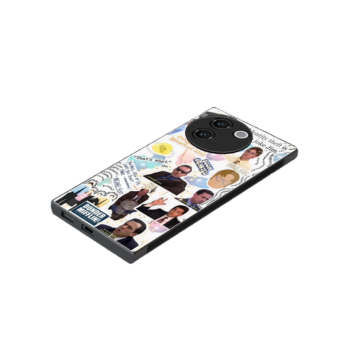 Office Mix stylish phone case for vivo v30e | glossy glass and slim fit