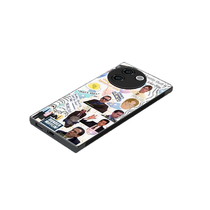 Office Mix stylish phone case for vivo v30e | glossy glass and slim fit