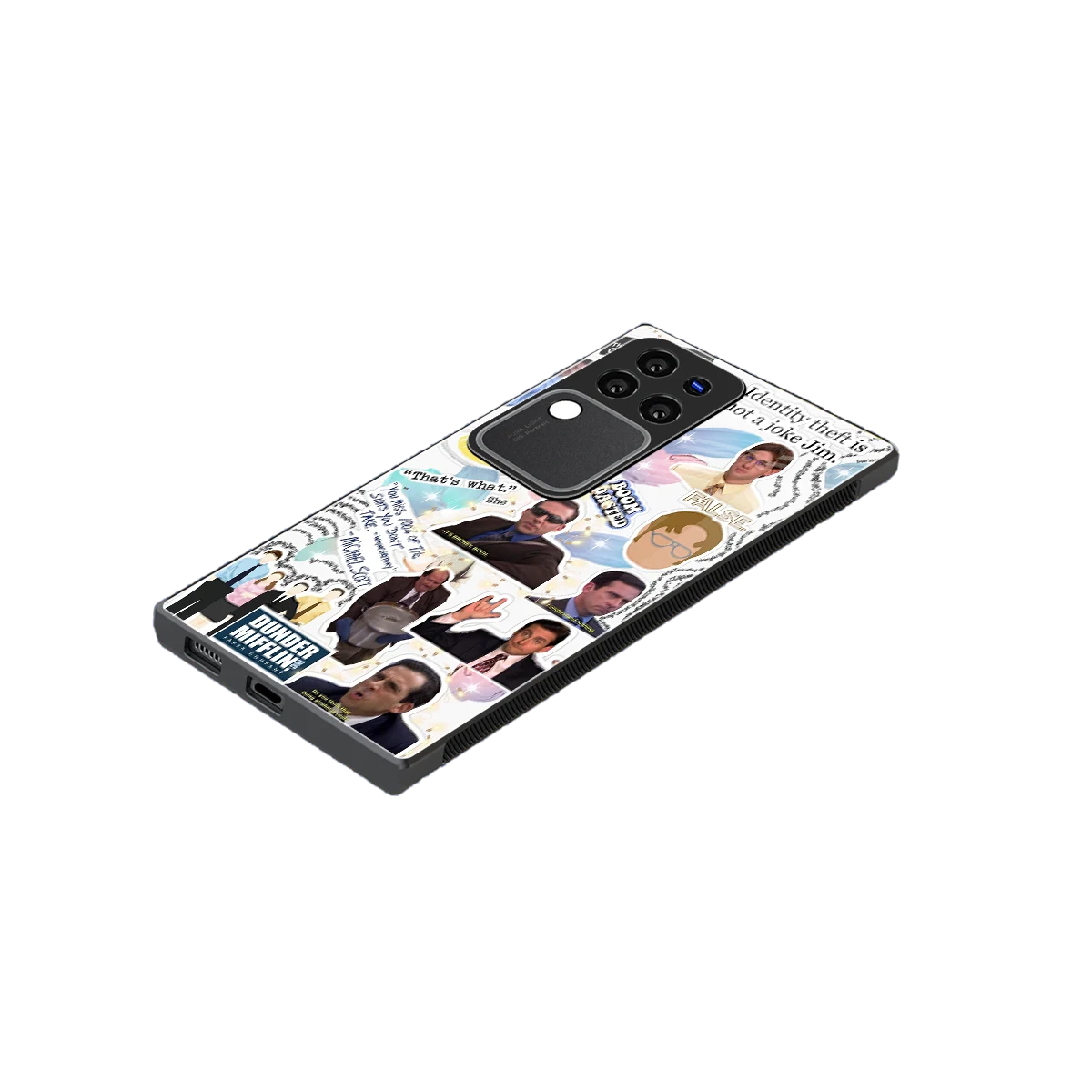 Office Mix stylish phone case forvivo v30 pro | glossy glass and slim fit