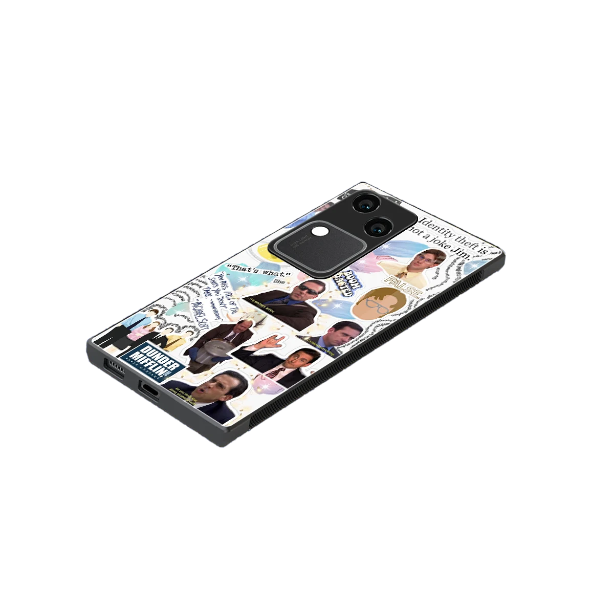 Office Mix stylish phone case for vivo v30 | glossy glass and slim fit