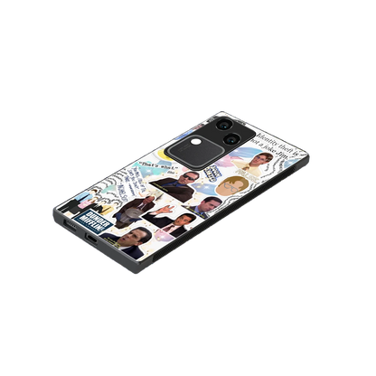 Office Mix stylish phone case for vivo v30 | glossy glass and slim fit