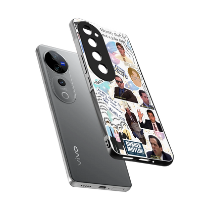 Office Mix sleek vivo v40 pro cover with tempered glass back and TPU edges