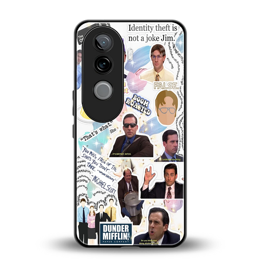 Office Mix back phone cover | glass case for vivo v40e