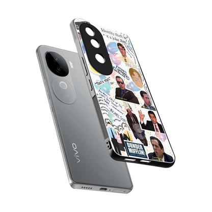 Office Mix sleek vivo v40e cover with tempered glass back and TPU edges