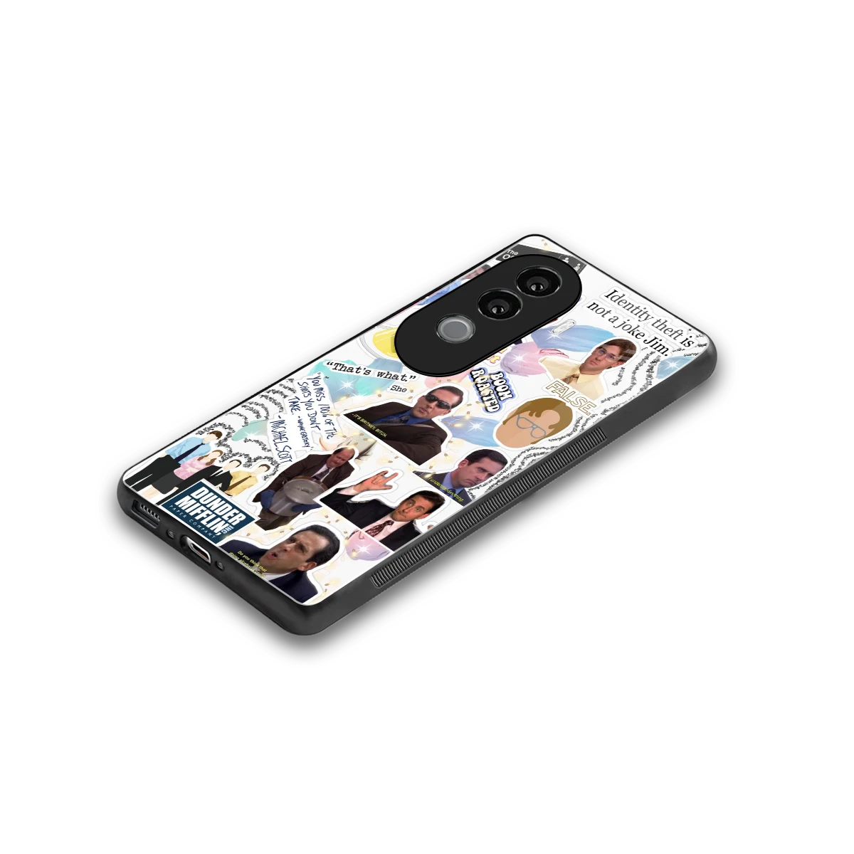 Office Mix stylish phone case for vivo v40e | glossy glass and slim fit