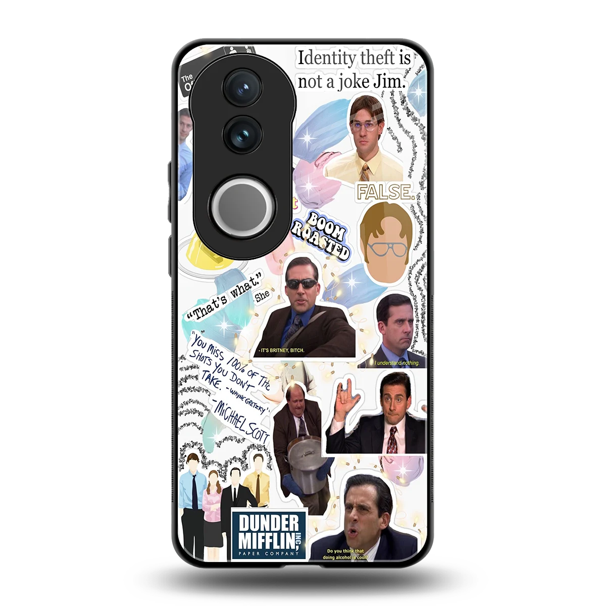Office Mix back phone cover | glass case for vivo v50