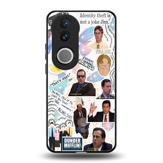Office Mix back phone cover | glass case for vivo v50