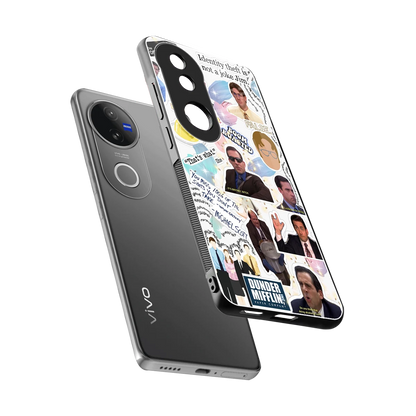 Office Mix sleek vivo v50 cover with tempered glass back and TPU edges