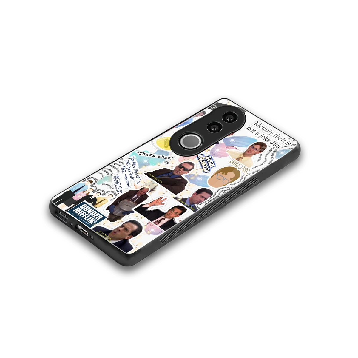 Office Mix stylish phone case for vivo v50 | glossy glass and slim fit